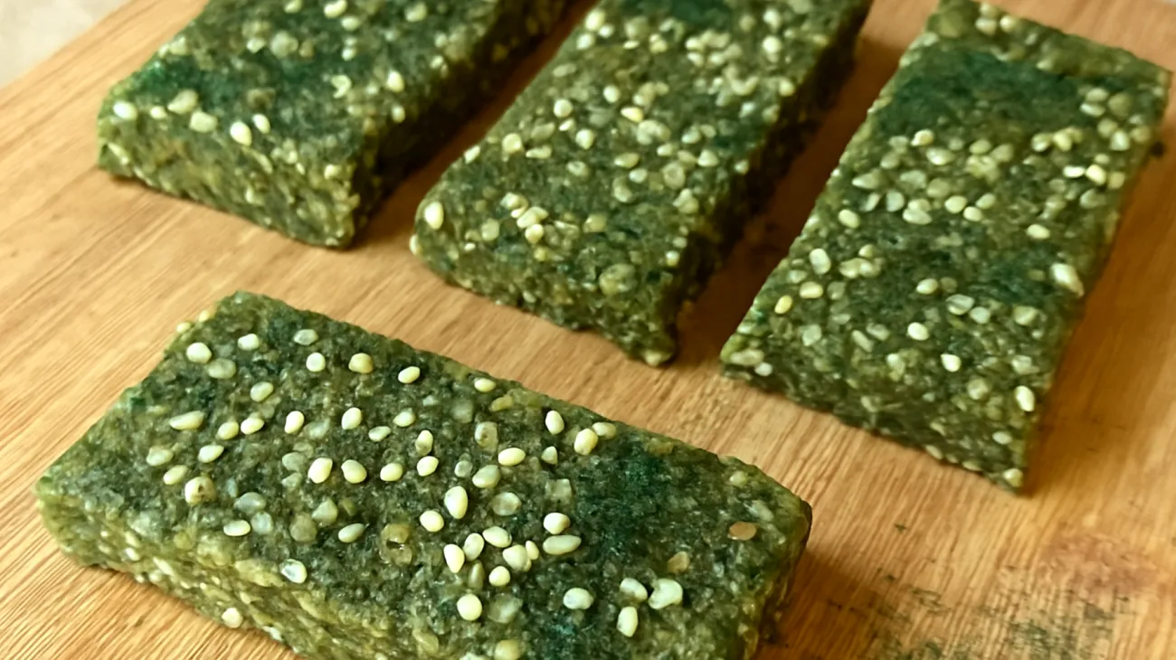 Barres énergétiques aux graines de chanvre et spiruline"