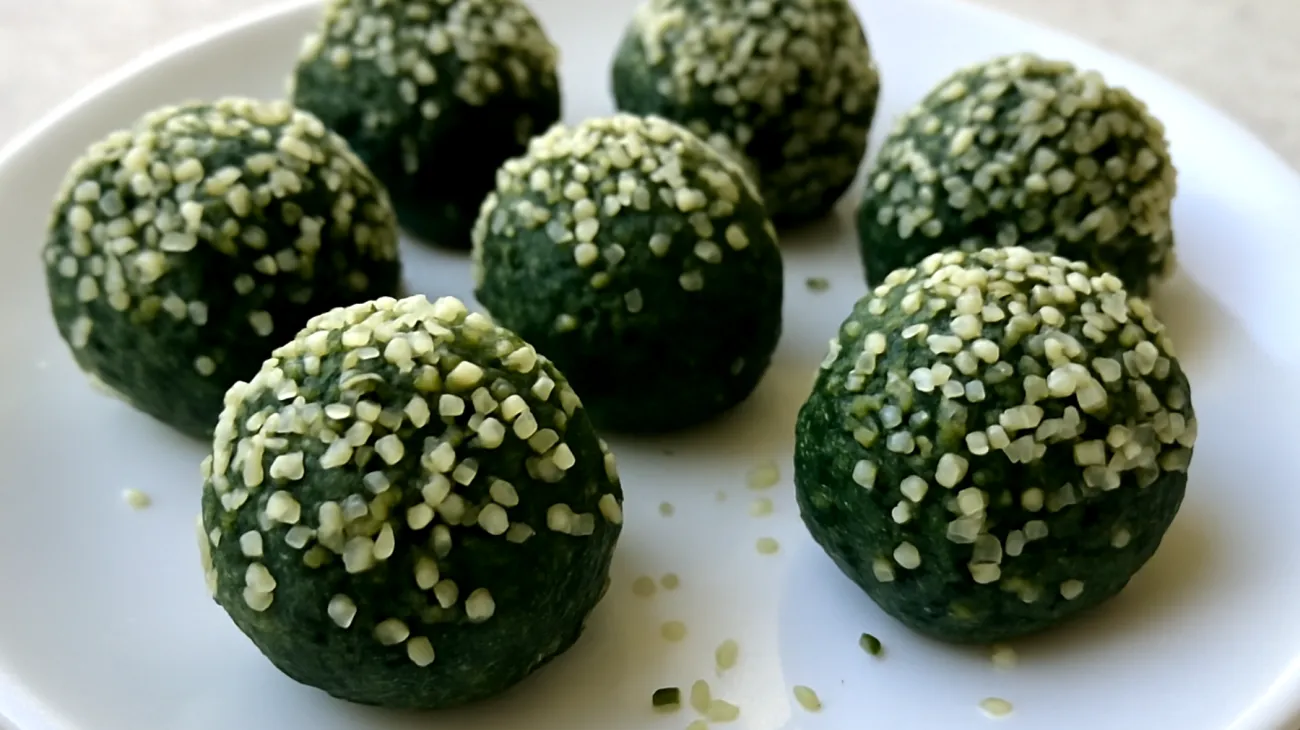 Boules d'énergie aux graines de chanvre et spiruline"