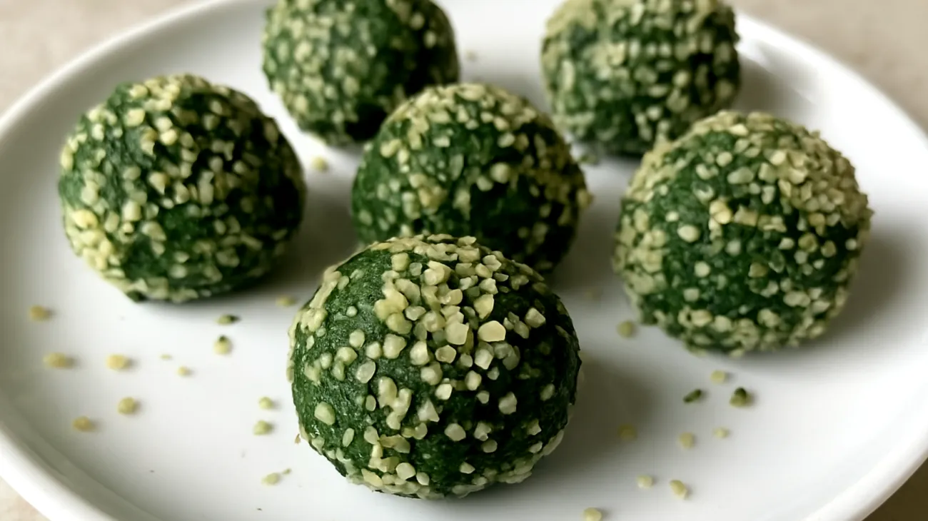 Boules d'énergie aux graines de chanvre et spiruline"